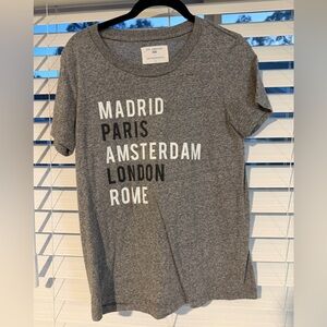 Anthropologie Sol Angeles Gray City Name Tee